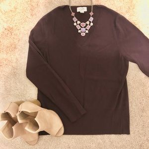 Ann Taylor Loft Deep Purple Sweater